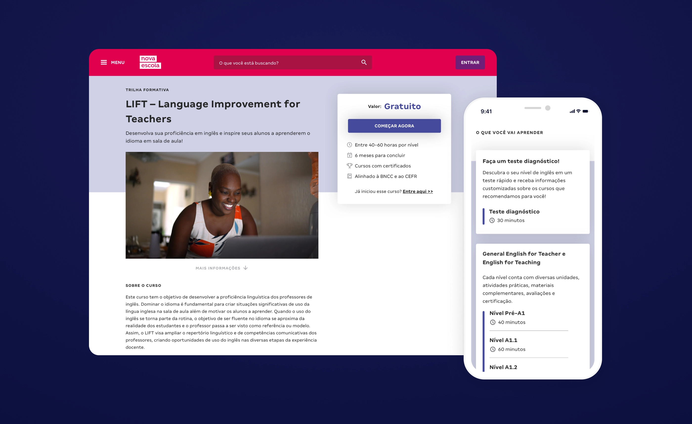 English for Teachers — virtual learning environment overview