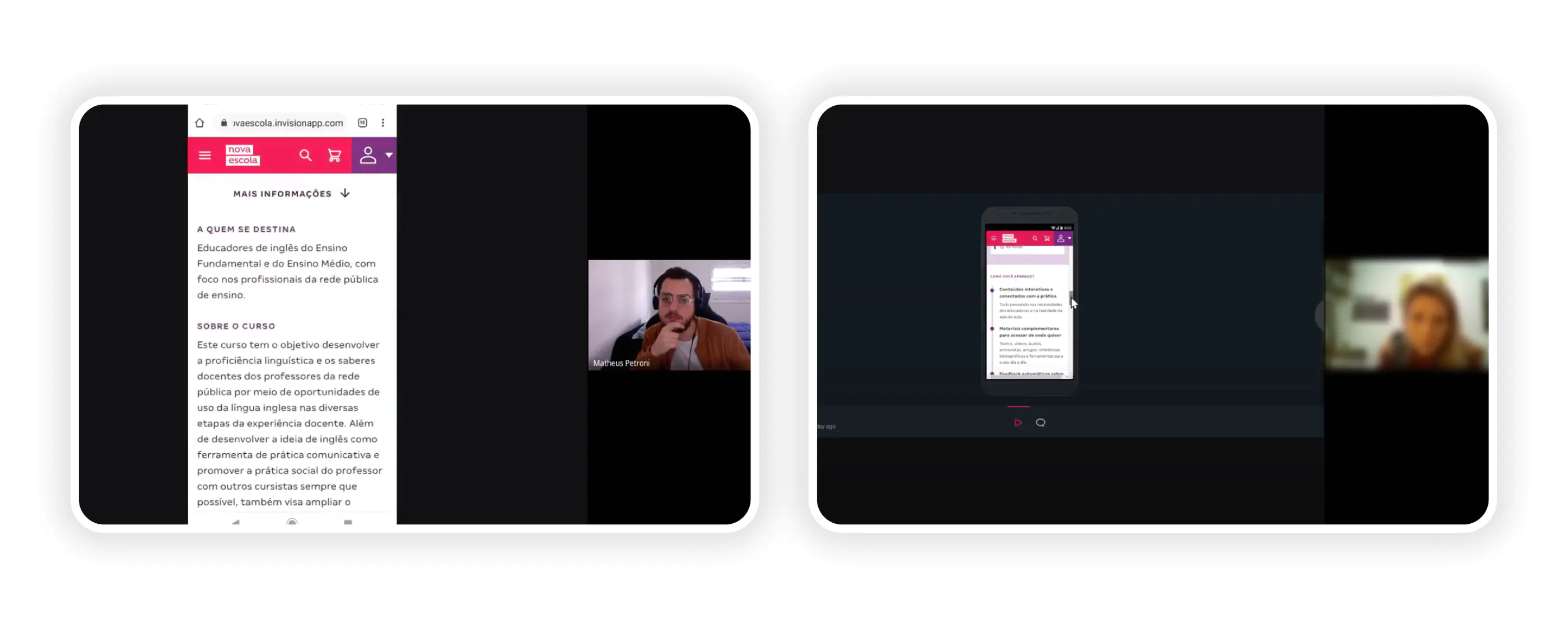 Registration page for live meetings
